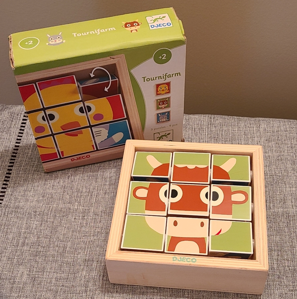DJECO- 3 Puzzles Tournifarm